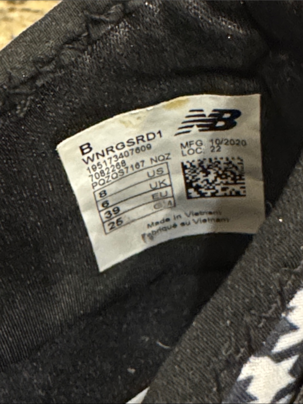 New Balance Black & White Houndstooth Sneakers - Picture 5 of 5
